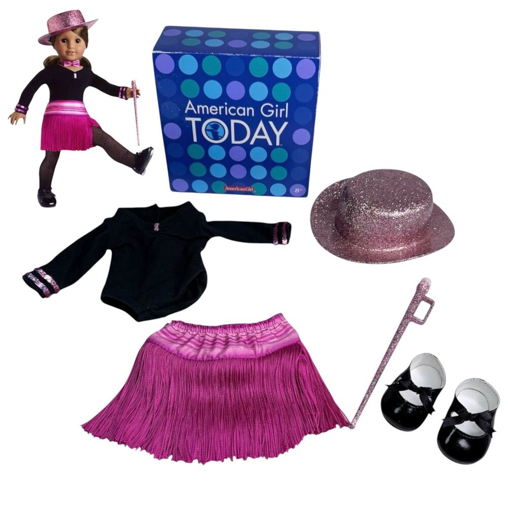 American Girl Marisol Tap Outfit Shoes Hat Cane Leotard Flapper Skirt Today Box